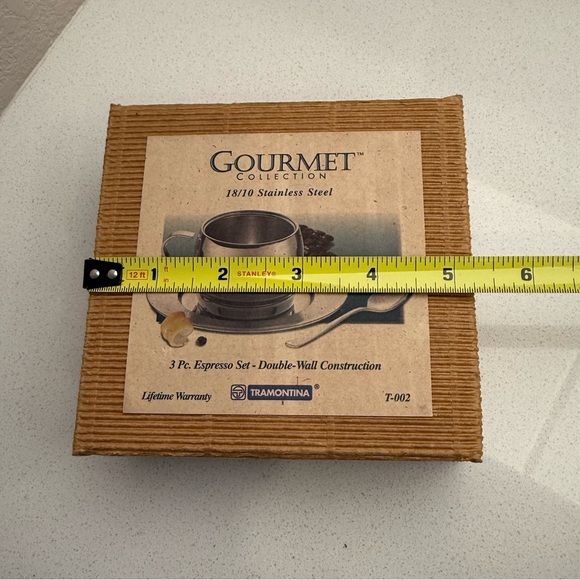 Set of 2 Vintage Stainless Steel Espresso Sets 1990s Coffee - Picture 10 of 11